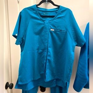 Figs Pacific Blue special edition Tela scrub top